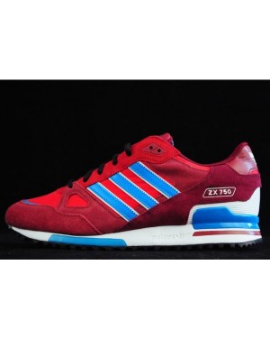 Adidas Originals ZX 750 Red Blue White Casual Shoes