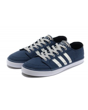 Adidas NEO Low Mens Canvas Navy White Sneakers