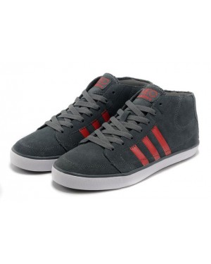 Adidas NEO Mid Mens Suede Charcoal Red Casual Shoes
