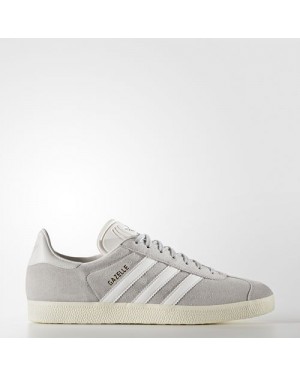 Adidas Mens Originals Trainers Gazelle Clear Onix/White/Gold Met. S76221