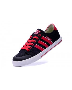 Adidas NEO Low Womens Stripe Red Black Running Shoes