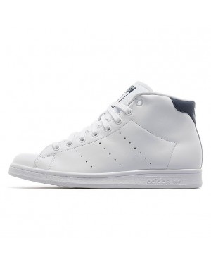 Adidas Originals Stan Smith Mid White Navy Running Shoes