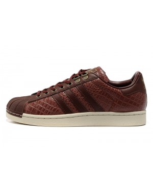 Adidas Superstar 2 Mens Animal Pack Leather Brown Trainers