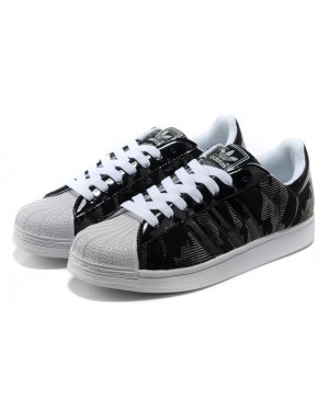 Adidas Superstar 2 Mens Camo Black Grey Fashion Shoes