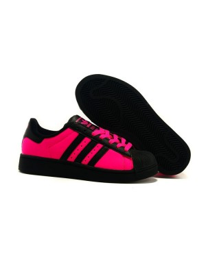 Adidas Originals Superstar 2 Womens Black Pink Running Shoes