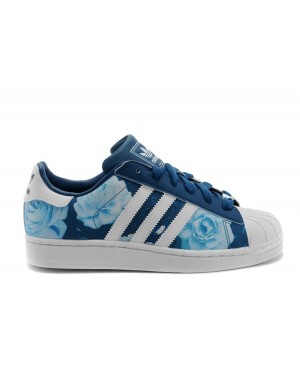 Adidas Superstar 2 Rose blue navy white Womens Running Shoes