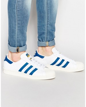 Adidas Originals Superstar 80s G61068 White Navy Running Shoes