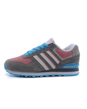 Adidas Runeo 10k NEO Womens F38591 Retro Grey Pink Blue Running Shoes