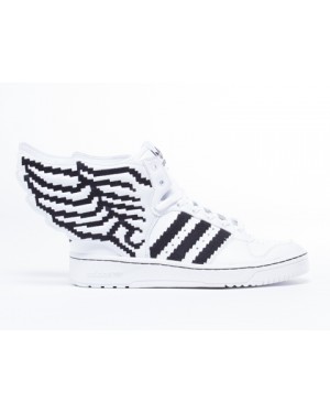 Adidas X Jeremy Scott Wings 2.0 Mens Pixel White Black Sneakers