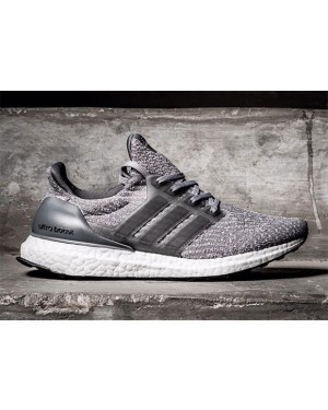 Adidas ULTRA BOOST 3.0 silver with a semi-transparent cage overlay
